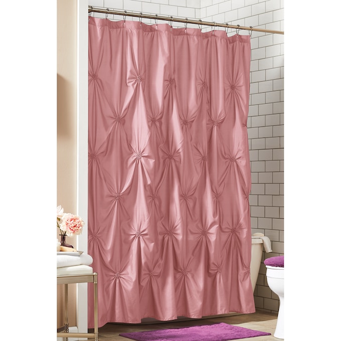 Serene Ruched Shower Curtain, , large