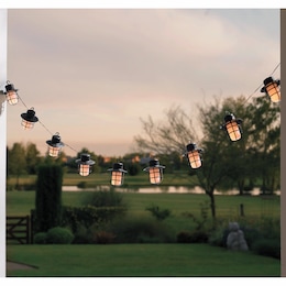 Solar Faux-Flame String Lights, , large