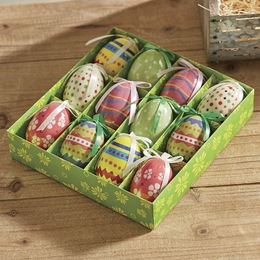 Set of 12 Easter Egg Ornaments, , large