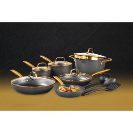 Granitestone 14-Piece Armor Max Hard-Anodized Cookware Set, , large