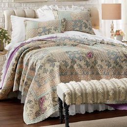 Abriana Oversized Quilt, Blue, large