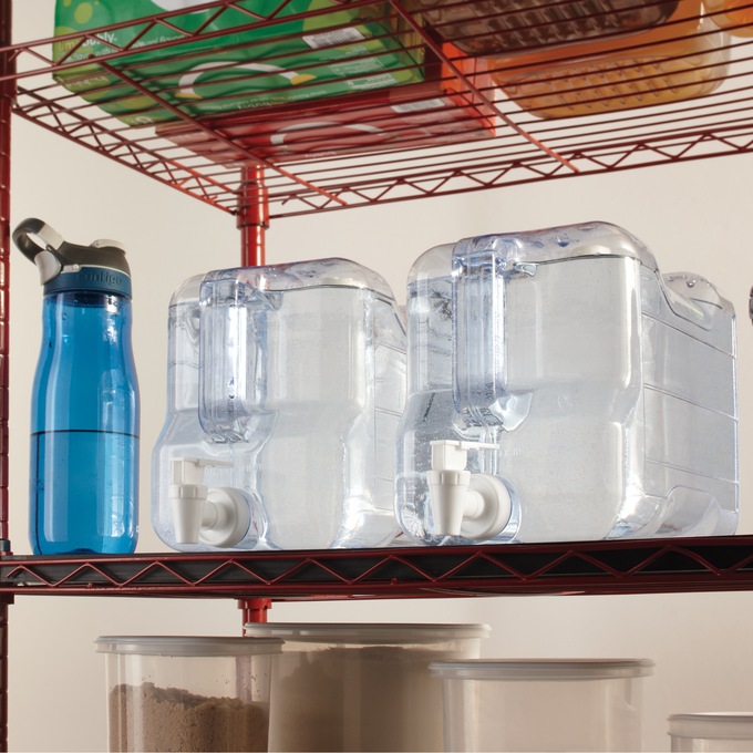 Set of 2 2-Gallon Water Storage Containers, , large