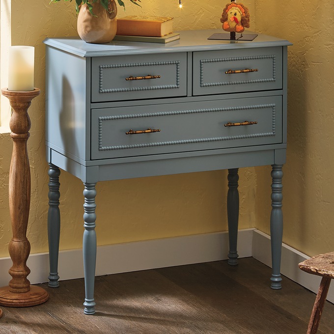 Elias Beaded Console, Blue, large