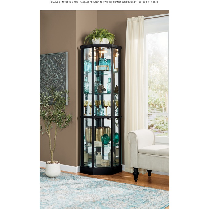 Black on sale corner curio