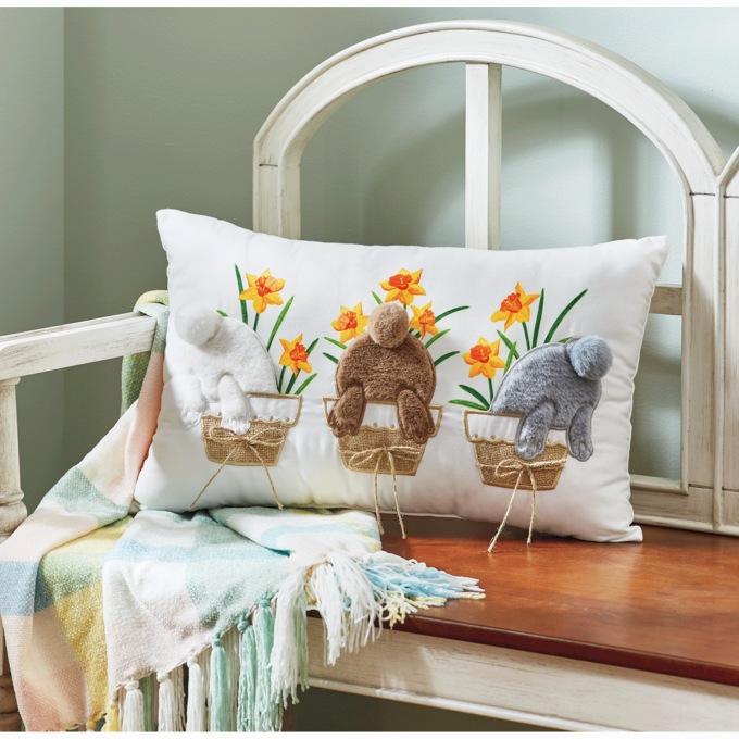 Bunny Tail/Flower Pot Pillow, , large