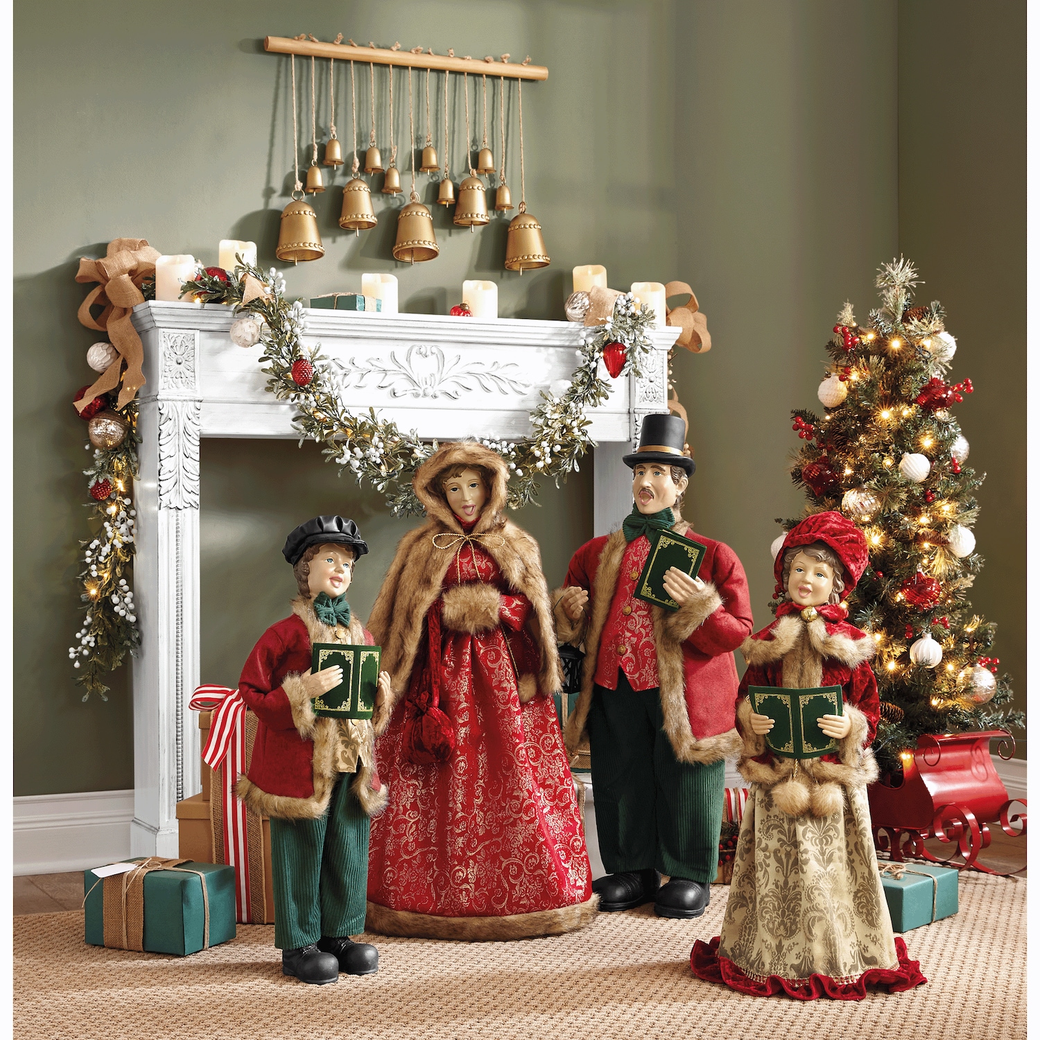 Set of 4 Musical Victorian Carolers | Country Door