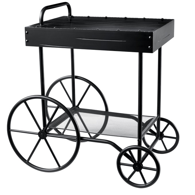 Industrial-Style Leeds End Table, Black, large