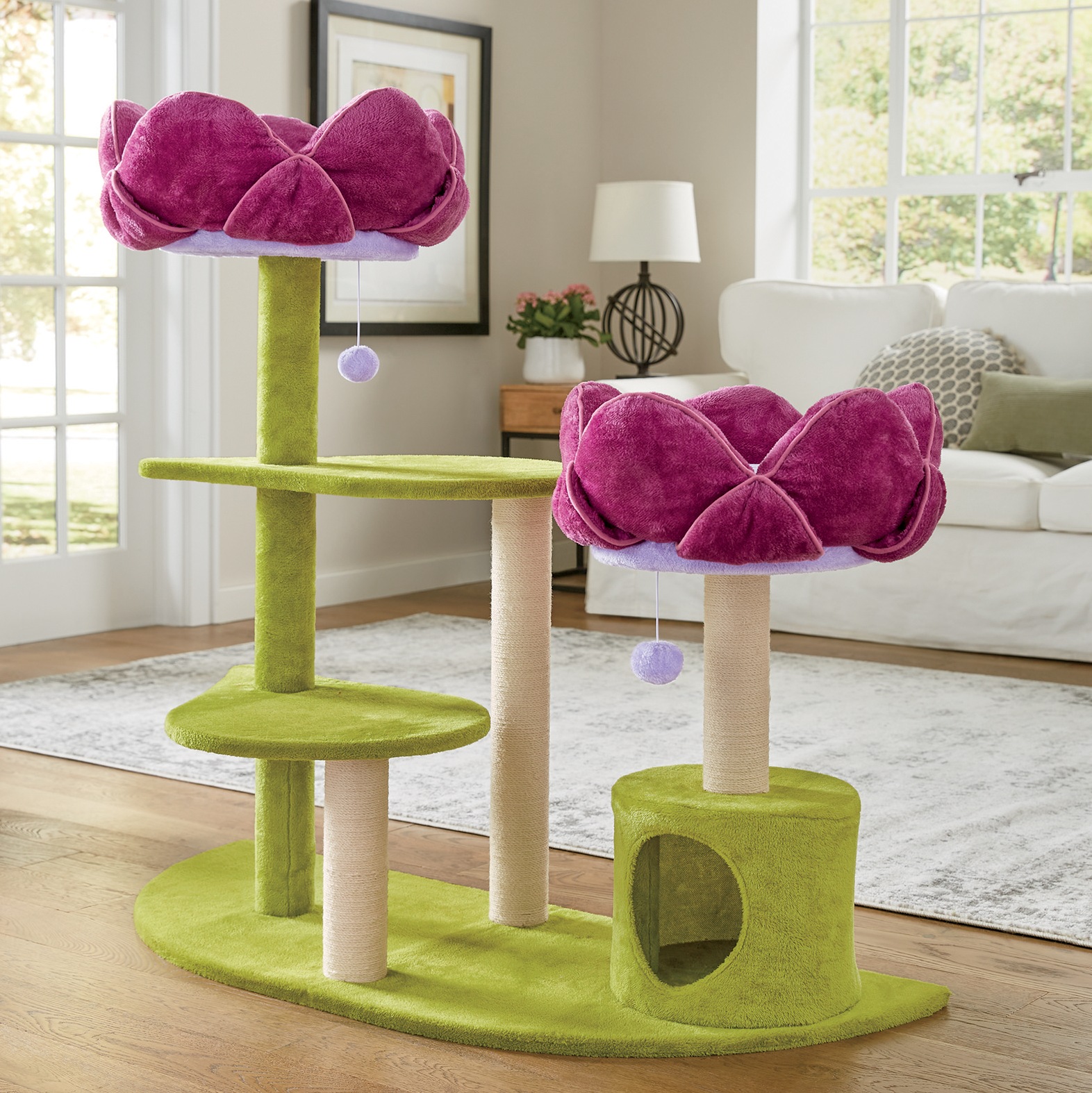 flower cat tree