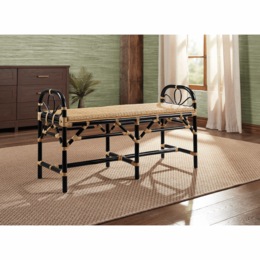 Camila Rattan Bench, , large