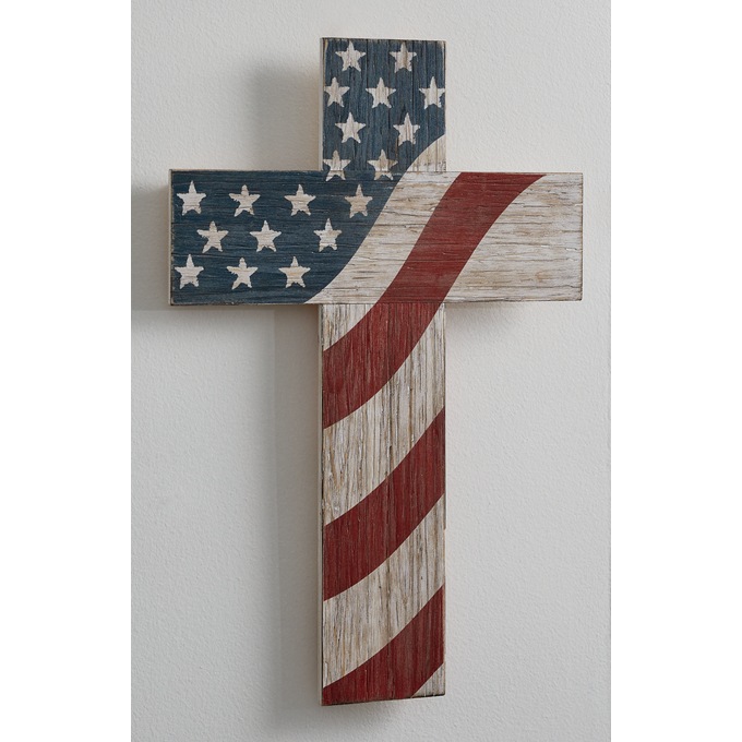 American Pride Wall Cross, , large
