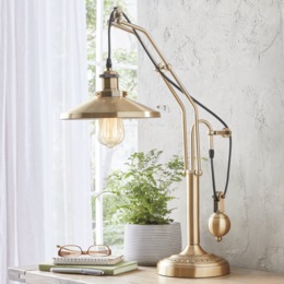 Vintage-Style Industrial Table Lamp, , large