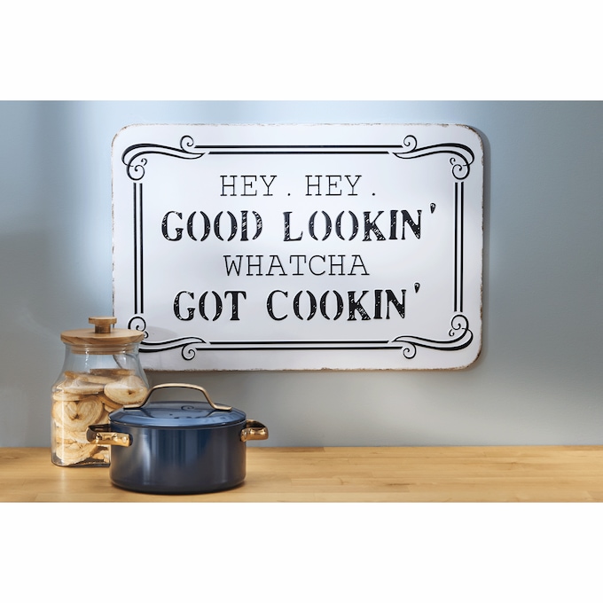 Enamel-Look Good Lookin' Sign, , large