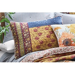 Mabel Eclectic Patchwork Quilted Standard Sham, , large