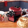 Double Waffle Maker by Ginny's, Delicious Red, large