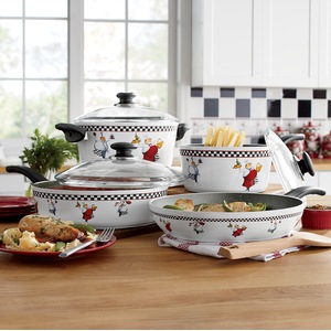 7-Piece Chef Enamel Cookware Set, , large