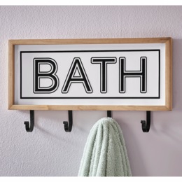 Bath Multi-Hook Wall Rack, , large