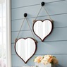 Set of 2 Heart Wall Mirrors, , large