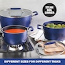 Granitestone Diamond 6-Piece Nesting Pot Set, Blue, large