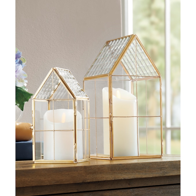 Set of 2 House-Shaped Candleholders, , large