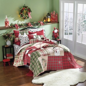 Holiday Patch Oversized Quilt, , large