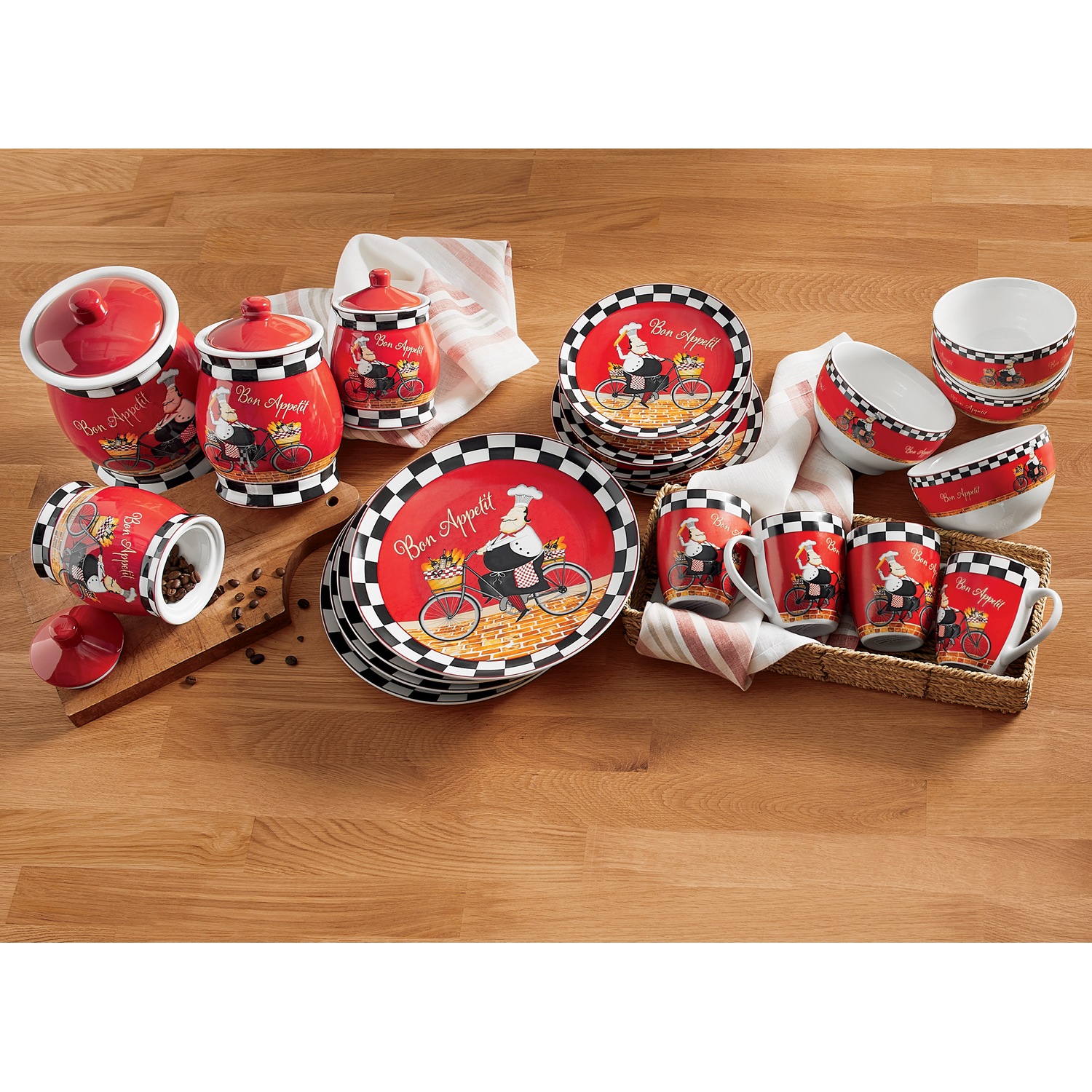 Bicycle Chef Dinnerware Canisters Country Door