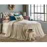 Sterling Faux-Linen Skirted Bedspread, , large