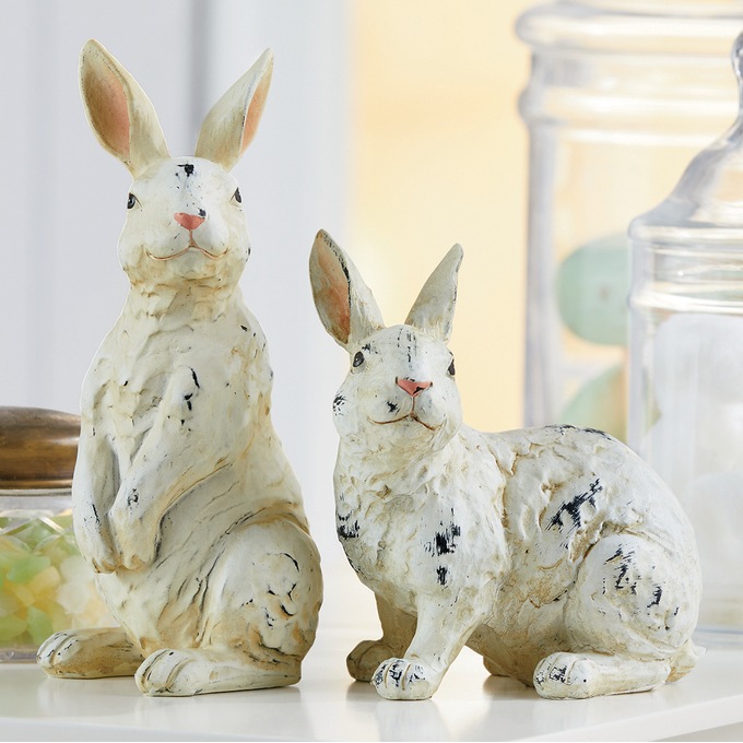 large resin rabbit