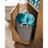 Bamboo-Finish Hamper Cabinet, , large