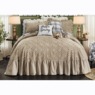 Cate Chenille Bedspread, Taupe, large