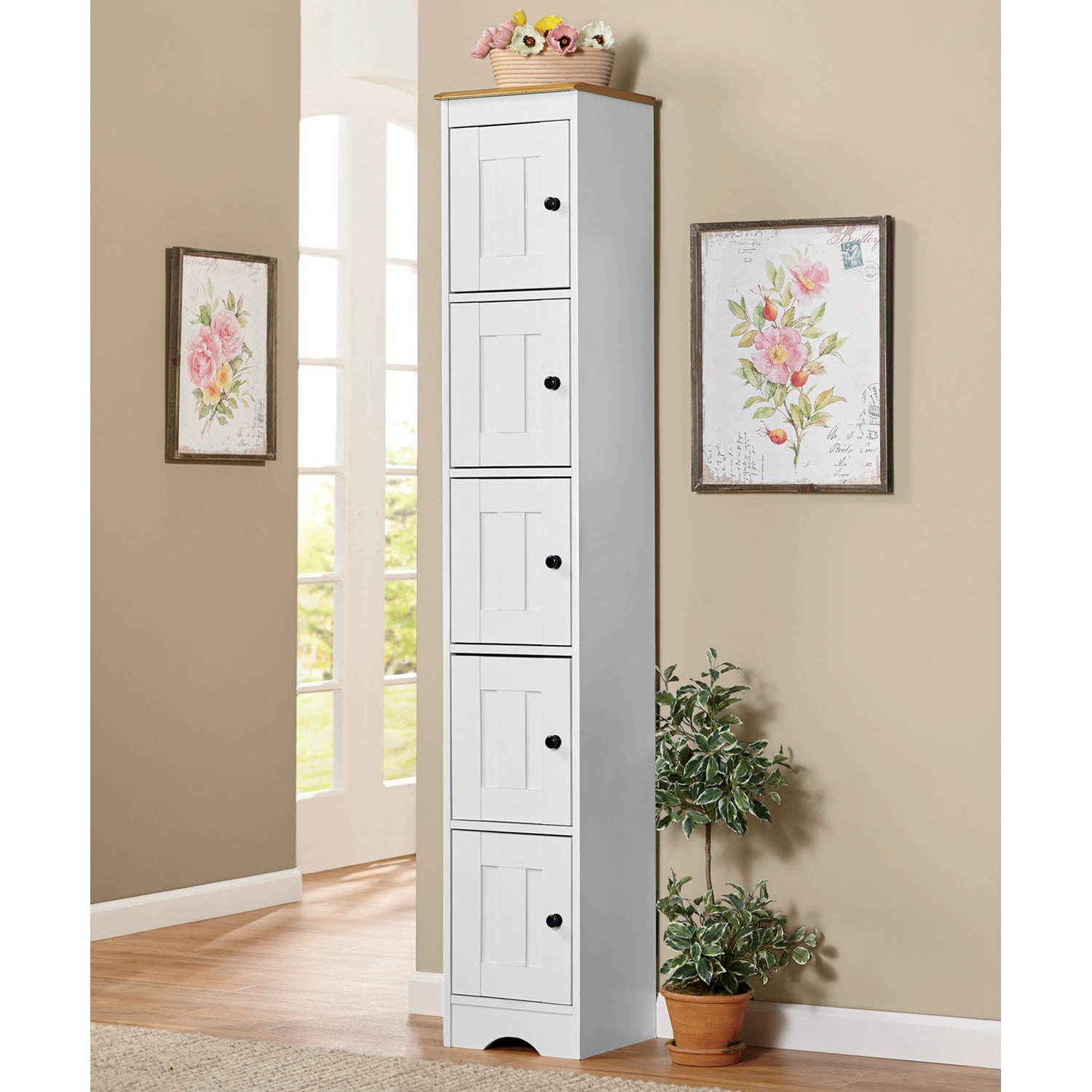 Katie 5 Door Tall Kitchen Cabinet Country Door