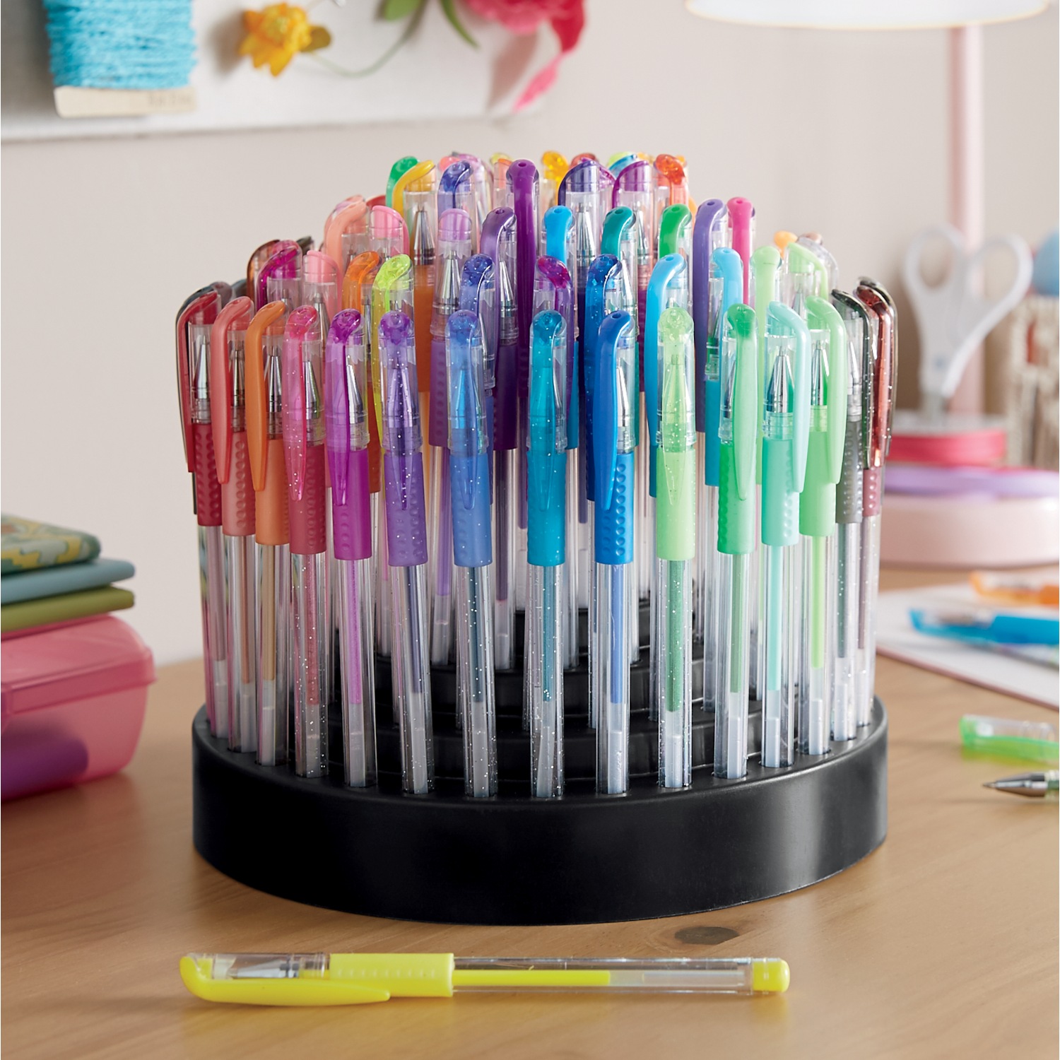 Gelwriter 100 gel pens store w stand