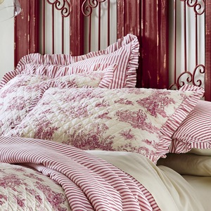 Toile Quilt Shams And Window Treatments Country Door