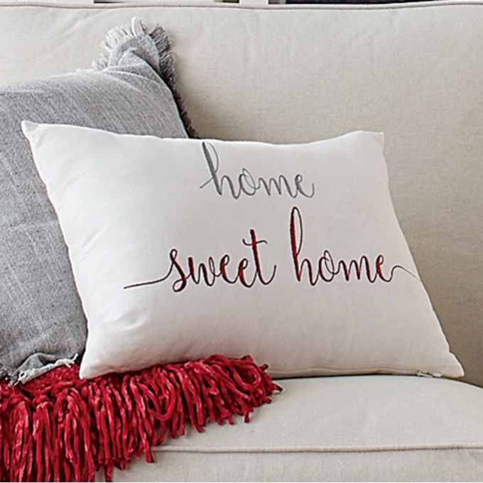Home Sweet Home Script Pillow Country Door