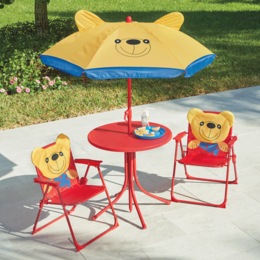 4-Piece Kids Folding Table Set, , large