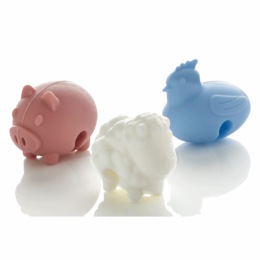 Set of 3 Farm Animal Lid Lifters, , large