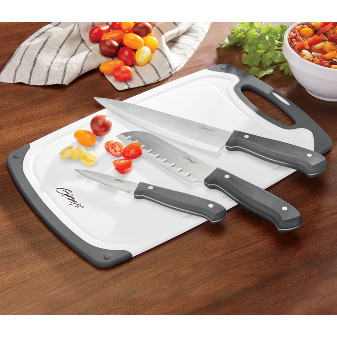 Ginny's® Knife Set with Matching Cutting Board, , large