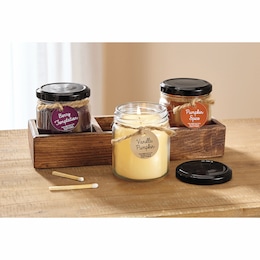 Set of 3 Jar Candles in Tray, , large