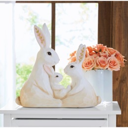White Bunny Family, , large