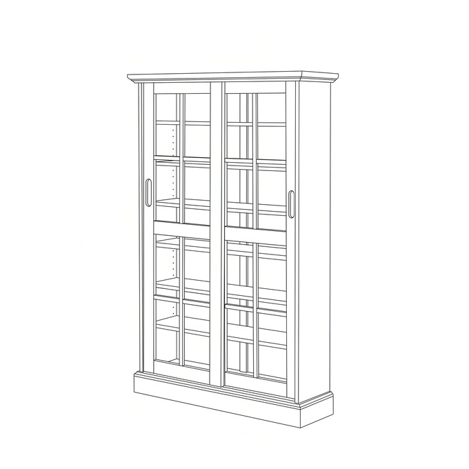 Merrick Sliding-Door Media Cabinet, , large