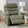 Powered Faux-Leather Recliner with Heat/Massage, , large