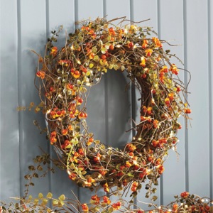 Lit Bittersweet Wreath, , large
