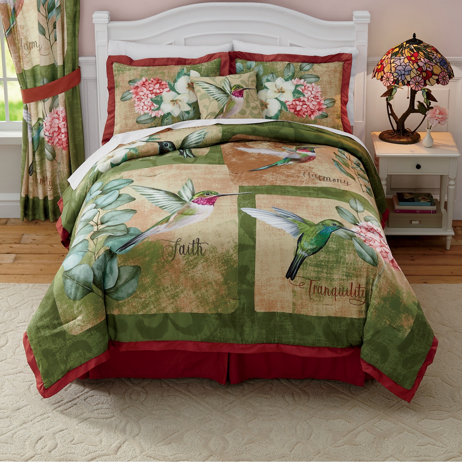 Hummingbird Comforter Set Accent Pillow And Window Treatments Country Door
