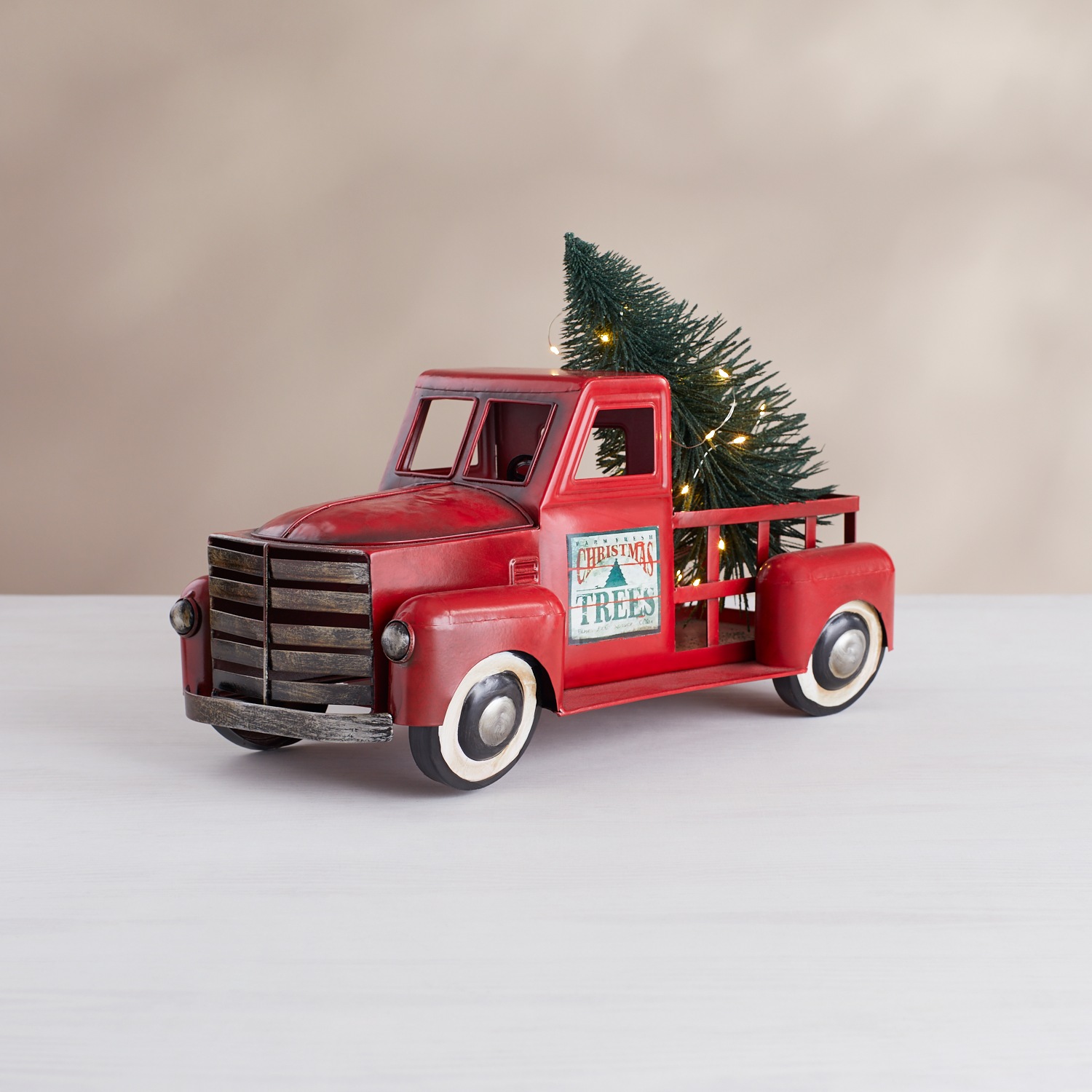 Red Christmas Truck Country Door