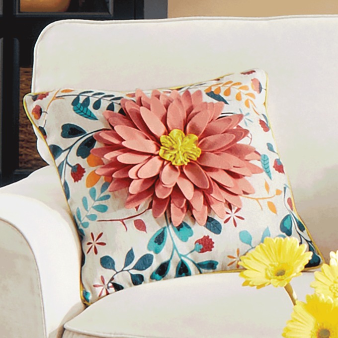 3-D Daisy Pillow Cover, , large