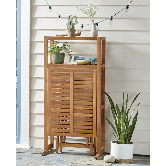 Folding Patio Workspace 3-Piece Set, , large