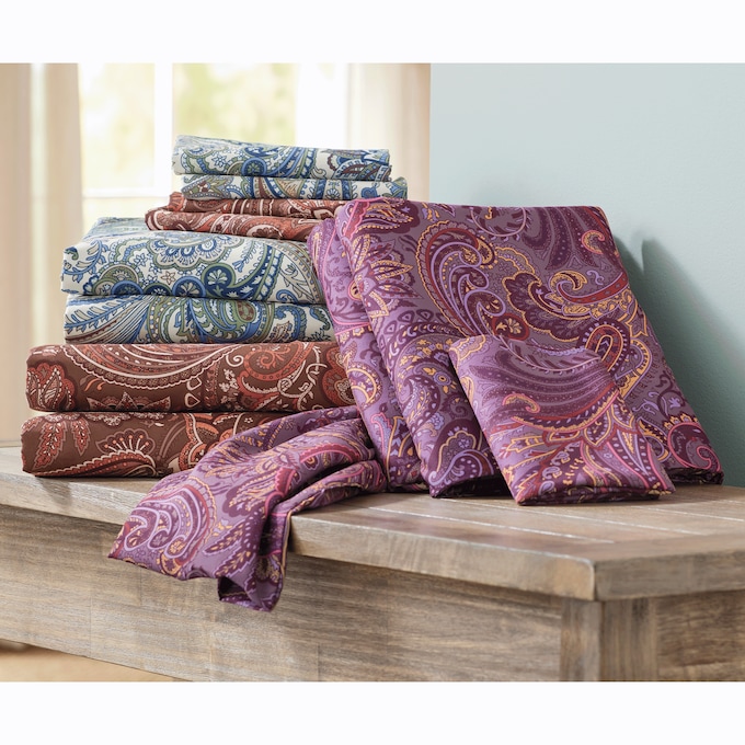 Color Connection Autumn Paisley Microfiber Sheet Set, , large