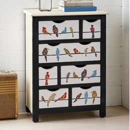 Patchwork Bird Cabinet, , large