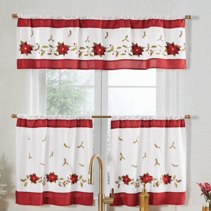 Poinsettia Valance, , large
