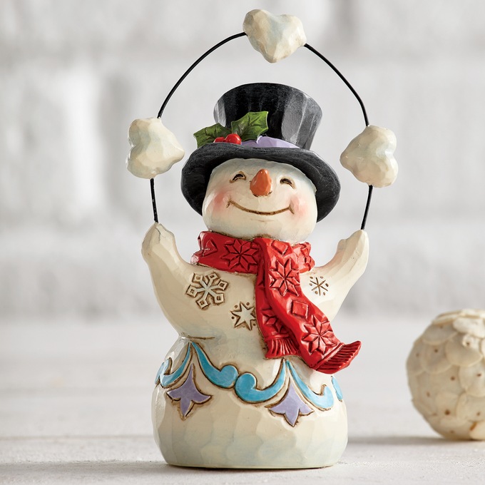 Jim Shore Juggling Hearts Snowman, , large