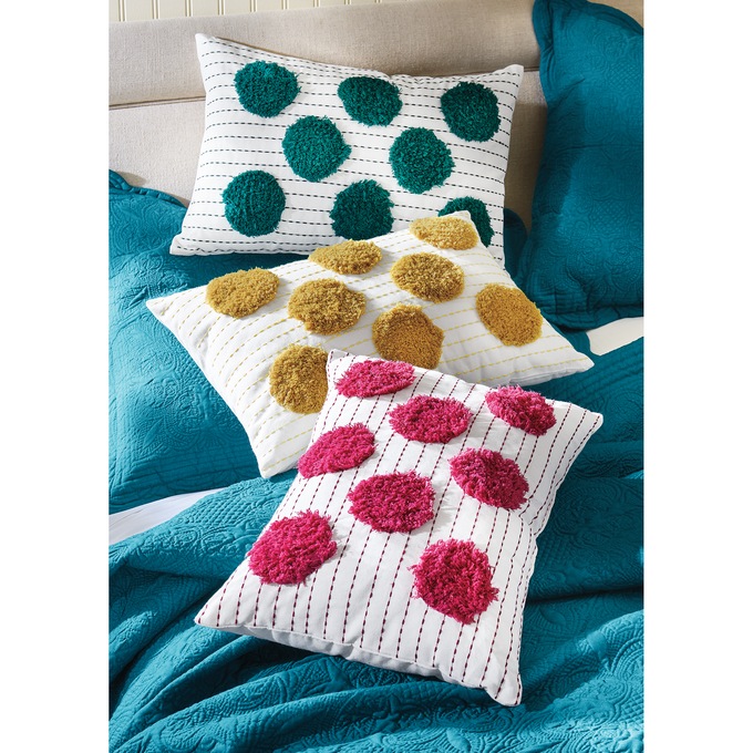 Pom Pom Pillow, Pink, large